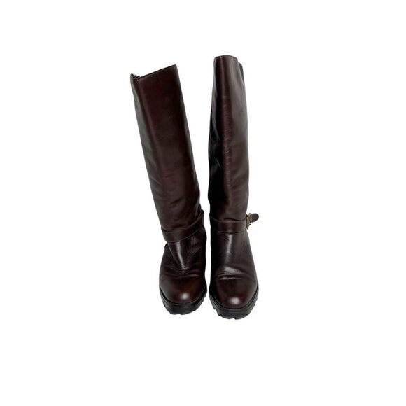 La Canadienne brown buckle pull on knee high leather boots size 6 - Picture 3 of 14